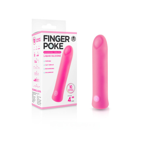 Finger Poke - Pink Pink 10 cm USB Rechargeable Bullet