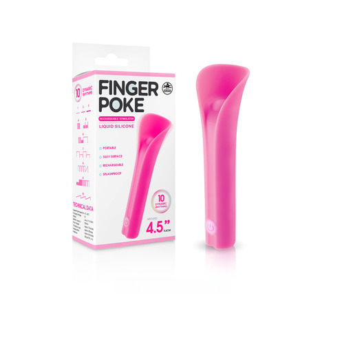 Finger Poke - Pink Pink 11.4 cm USB Rechargeable Bullet