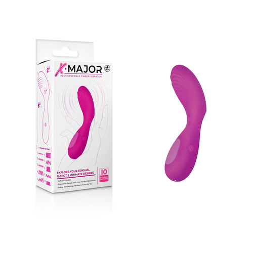 X Major Finger Vibe - Pink Pink USB Rechargeable Finger Stimulator