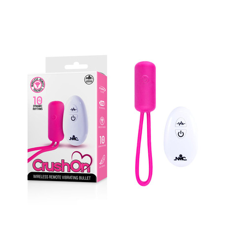 Crush On - Pink Pink USB Rechargeable Vibrating Bullet with Wireless Remote