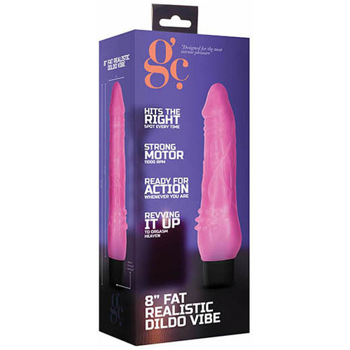 8" Fat Realistic Vibrating Cock