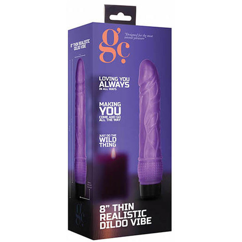 8" Thin Realistic Vibrating Cock