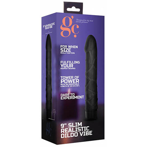 9" Slim Realistic Vibrating Cock