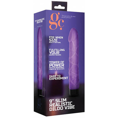 9" Slim  Realistic Vibrating Cock