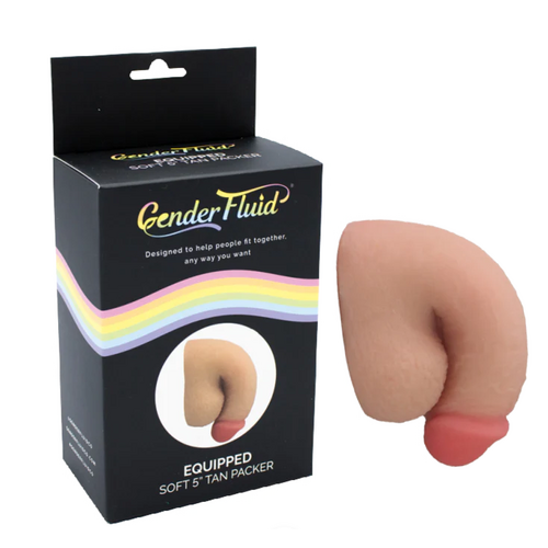 Gender Fluid Equipped Soft Packer 5" Tan