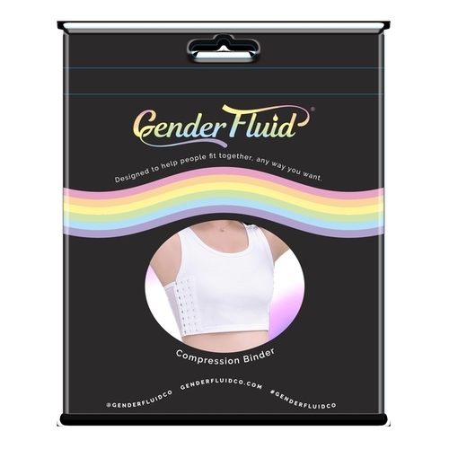 Gender Fluid Chest Compression Binder White Large