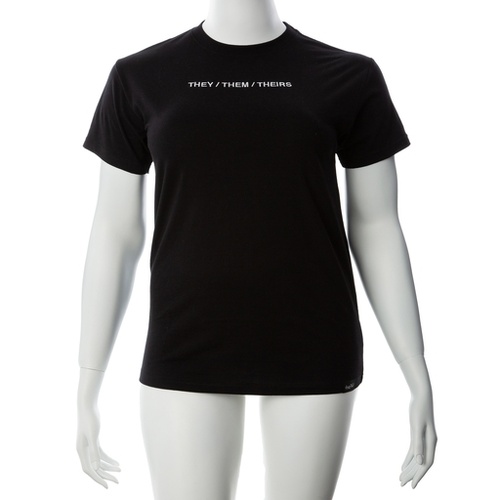 Gender Fluid Pronoun They Tee Shirt Small Black