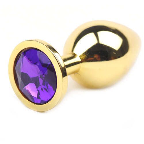 Medium Jewel Gold Butt Plug