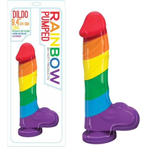 Rainbow Dildo - Pumped