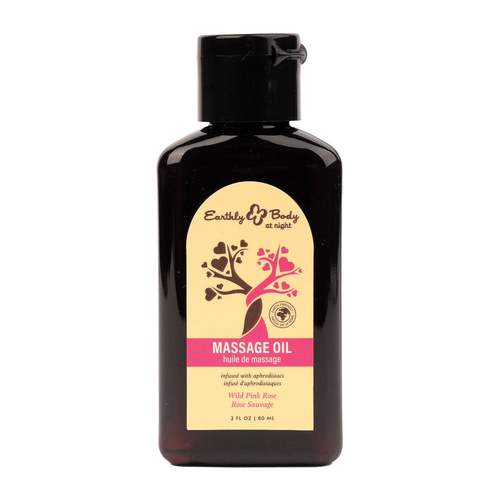 EB Hemp Seed Massage Oil WILD PINK ROSE - 60 ml Wild Pink Rose Scented Massage Oil - 60 ml Bottle