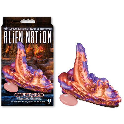 Alien Nation - Copperhead Coloured USB Rechargeable Vibrating Fantasy Grinder Pad with Remote