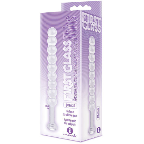 7" Glass Anal Beads