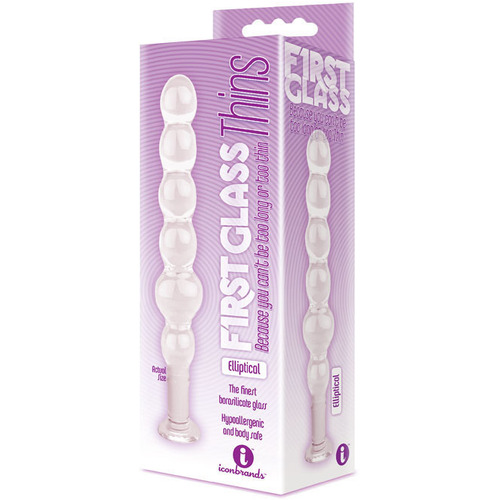 7" Glass Anal Beads