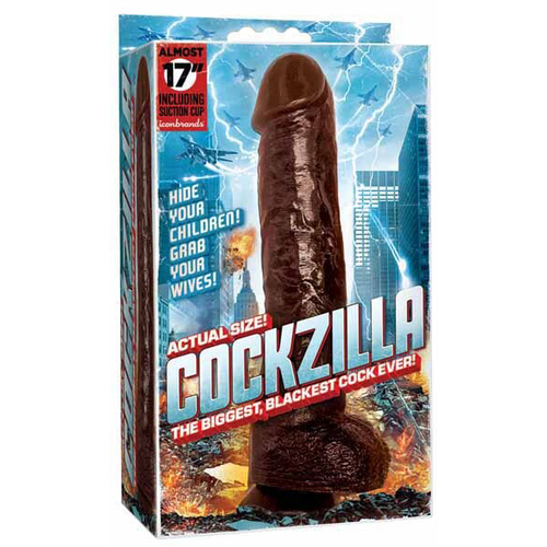 17" Cockzilla Black Cock