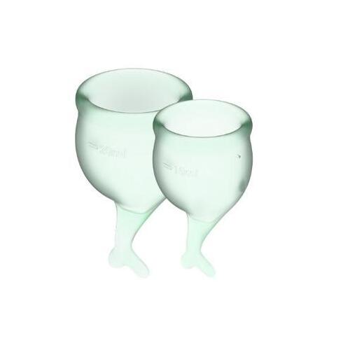 Satisfyer Feel Secure Menstrual Cup (Light Green)