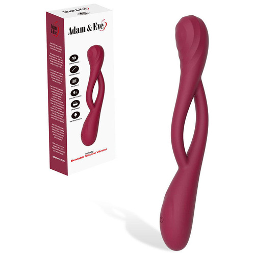 Adam & Eve INFINITY Red USB Rechargeable Bendable Vibrator