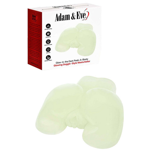 Adam & Eve GLOW IN THE DARK PEEK-A-BOOTY Glow In Dark Doggy Style Mini Masturbator