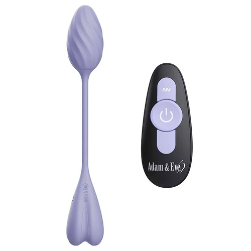 Adam & Eve SPIRAL LOVE Wearable Egg Purple USB Rechargeable Wearable Vibrating Egg with Wireless Remote