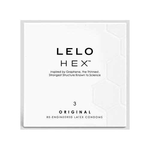 54mm HEX Ribbed Condoms x3
