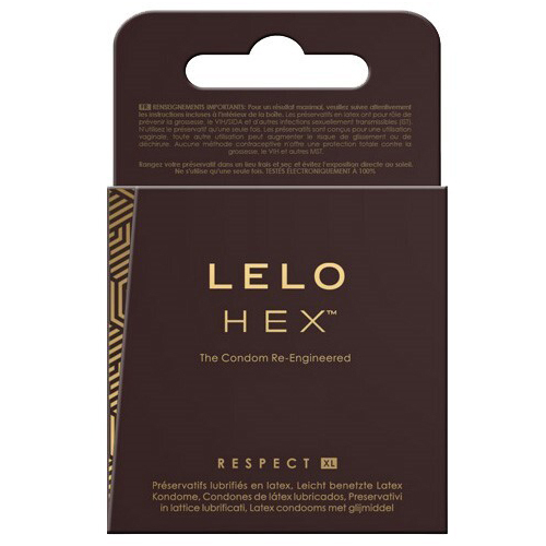 58mm HEX Respect Condoms x3