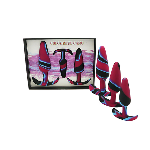 Colourful Camo Sail Anal Kit Blue