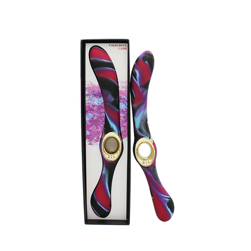 Colourful Camo Entice Vibrator Blue