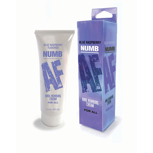Numb AF - Blue Raspberry Blue Raspberry Flavoured Anal Numbing Cream - 44 ml Tube