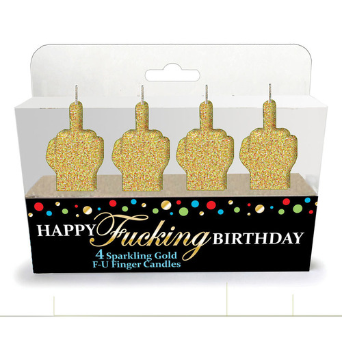 Happy Fucking Birthday Candles x4