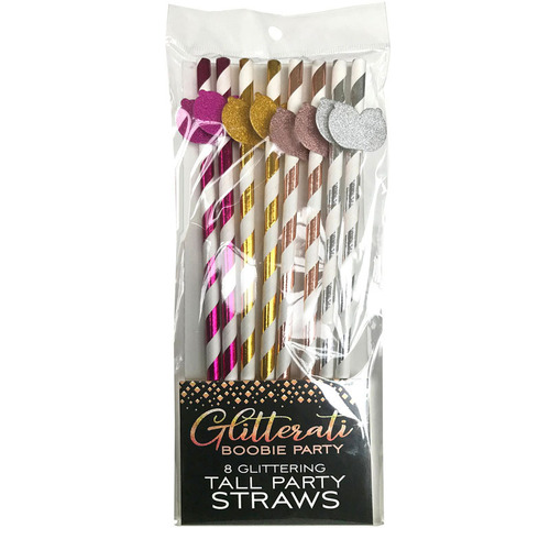 Boobie Tall Party Straws X8