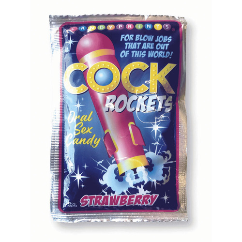 Cock Rockets Strawberry Strawberry Flavoured Oral Sex Candy 15grams