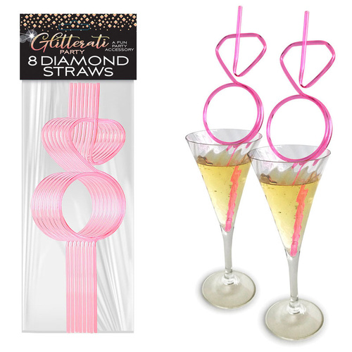 Glitterat Diamond Straws x8