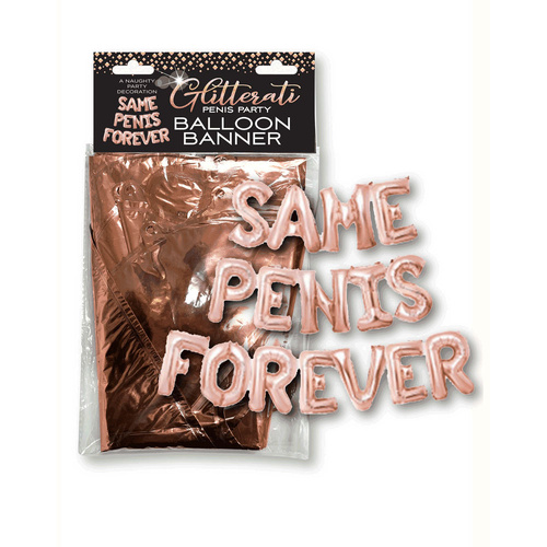 Glitterati Same Penis Forever Balloon Banner Hen's Party Decoration