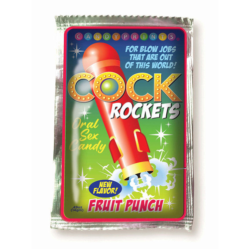 Cock Rockets - Fruit Punch Fruit Punch Flavoured Oral Sex Candy - 15 grams