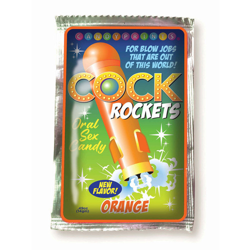 Cock Rockets - Orange Orange Flavoured Oral Sex Candy - 15 grams
