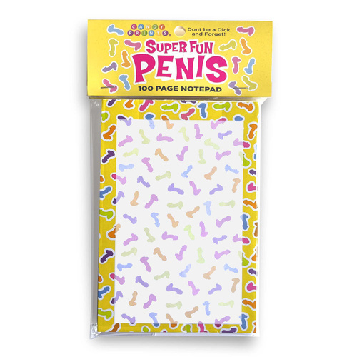 Super Fun Penis Notepad Novelty Notepad - 100 Pages