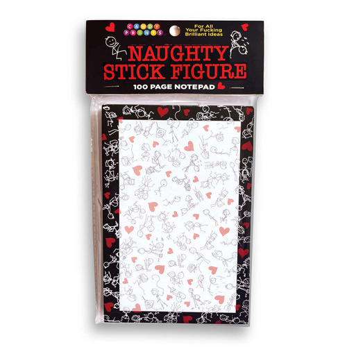 Naughty Stick Figure Notepad Novelty Notepad - 100 Pages
