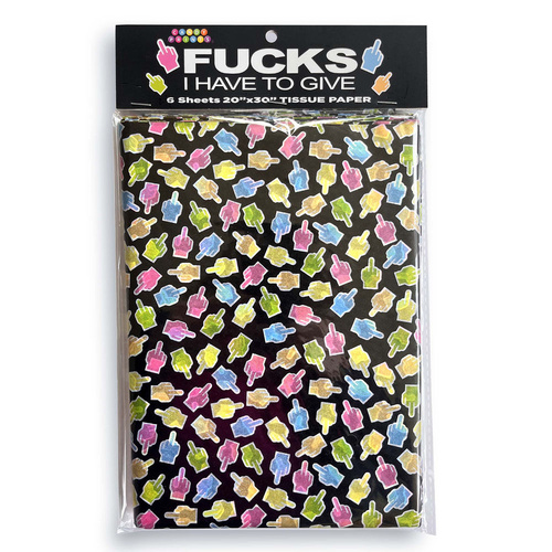 Fucks I Have To Give Tissue Paper Sheets Novelty Decoration Sheets - 6 Pack