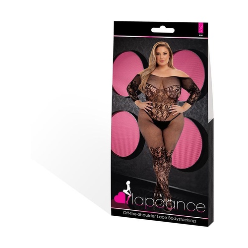 Off The Shoulder Lace Bodystocking Q
