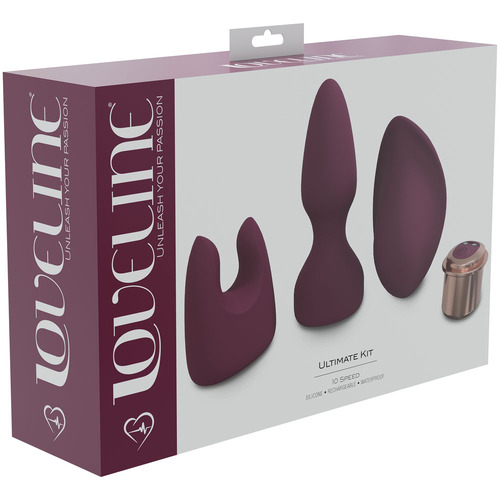 LOVELINE Ultimate Kit - Burgundy Burgundy USB Rechargeable Kit - 3 Piece Set