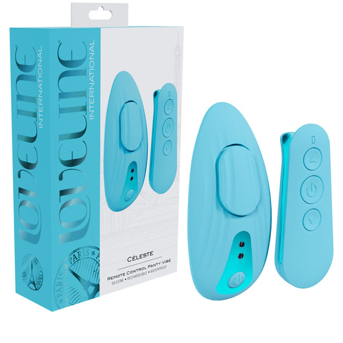 LOVELINE Celeste - Blue Blue USB Rechargeable Panty Vibrator with Wireless Remote
