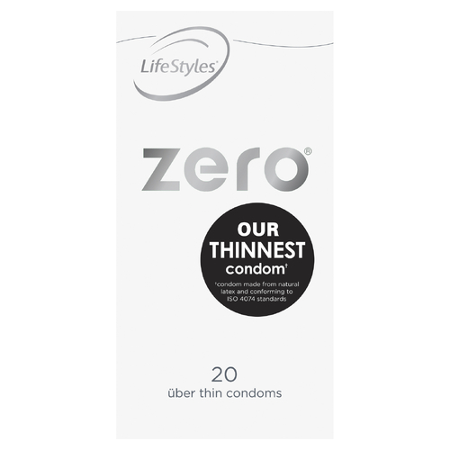 52mm LifeStyles Zero Condoms x20