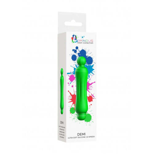 Demi - ABS Bullet With Silicone Sleeve - 10-Speeds - Green
