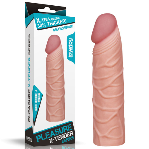 Pleasure X-Tender 1'' Sleeve Flesh 2.5 cm (1'') Penis Extension Sleeve