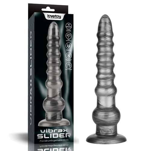 King Sized Vibrating Vibrax Slider Grey 32.3 cm (12.5'') USB Rechargeable Vibrating Dildo