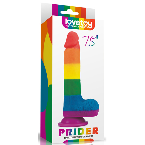7.5" Rainbow Cock + Balls