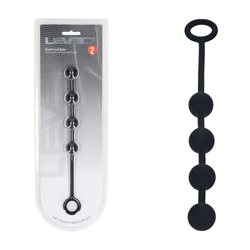 LEVELZ Round Silicone Anal Balls - S - 20mm Black 23 cm Small Anal Balls