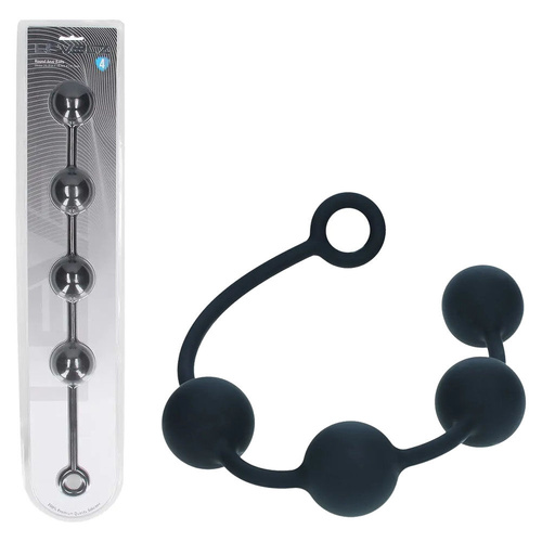 LEVELZ Round Anal Balls - XL - 50mm Black 46.5 cm XL Anal Beads