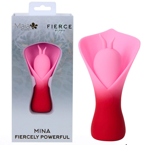 Maia MINA - Red Red/Pink USB Rechargeable Fluttering Flower Stimulator