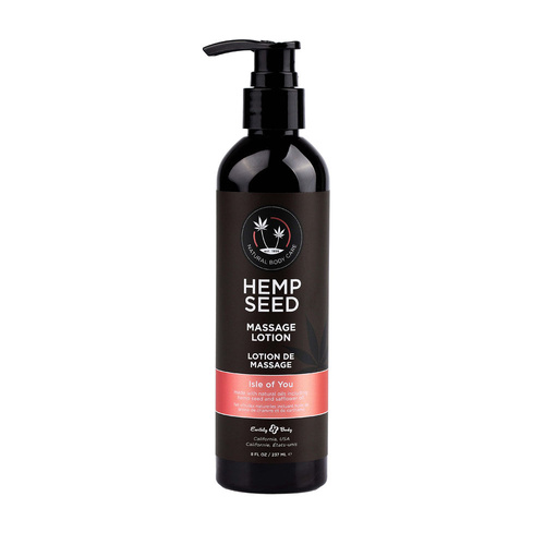 Hemp Seed Massage Lotion Isle Of You (Coconut Water, Citrus & Vanilla) Scented - 237 ml Bottle