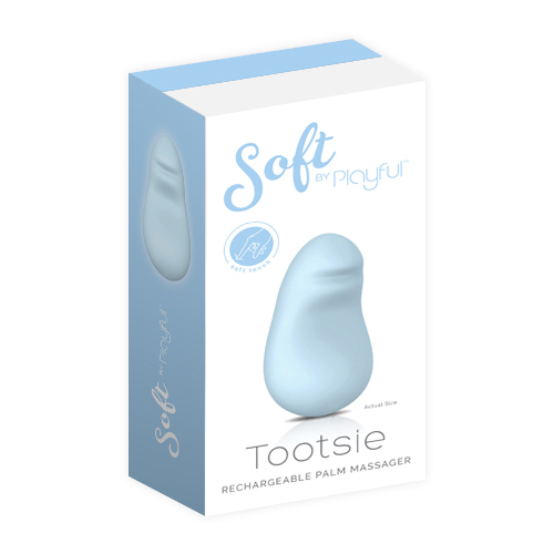 Soft by Playful Tootsie Rechargeable Palm Massager Blue